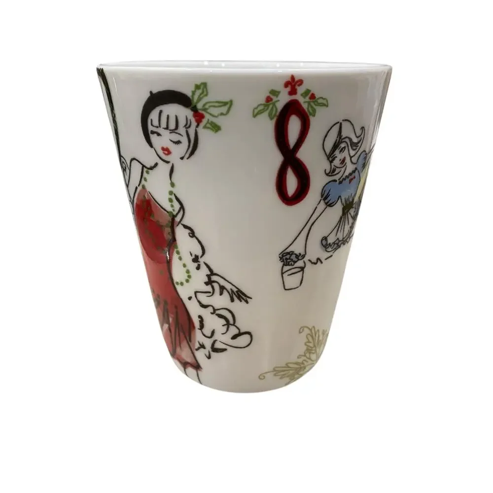 ONE Lenox Porcelain Mug - “12 Days of Christmas” (Days 7, 8, 9) Replacement Cup